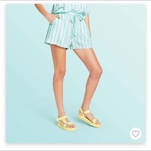 Stoney Clover Lane X Target High Rise Striped Short Light Green M